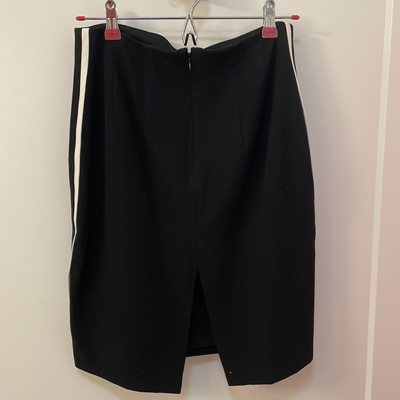 Express Black Pencil Skirt with Blue/White Side Stripe - Picture 2 of 3